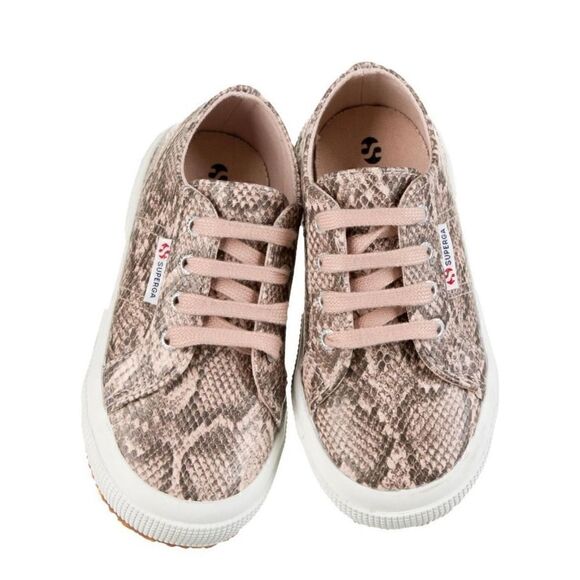 New Superga Boy’s Pink Animal print Leather Low Tops size 9.5